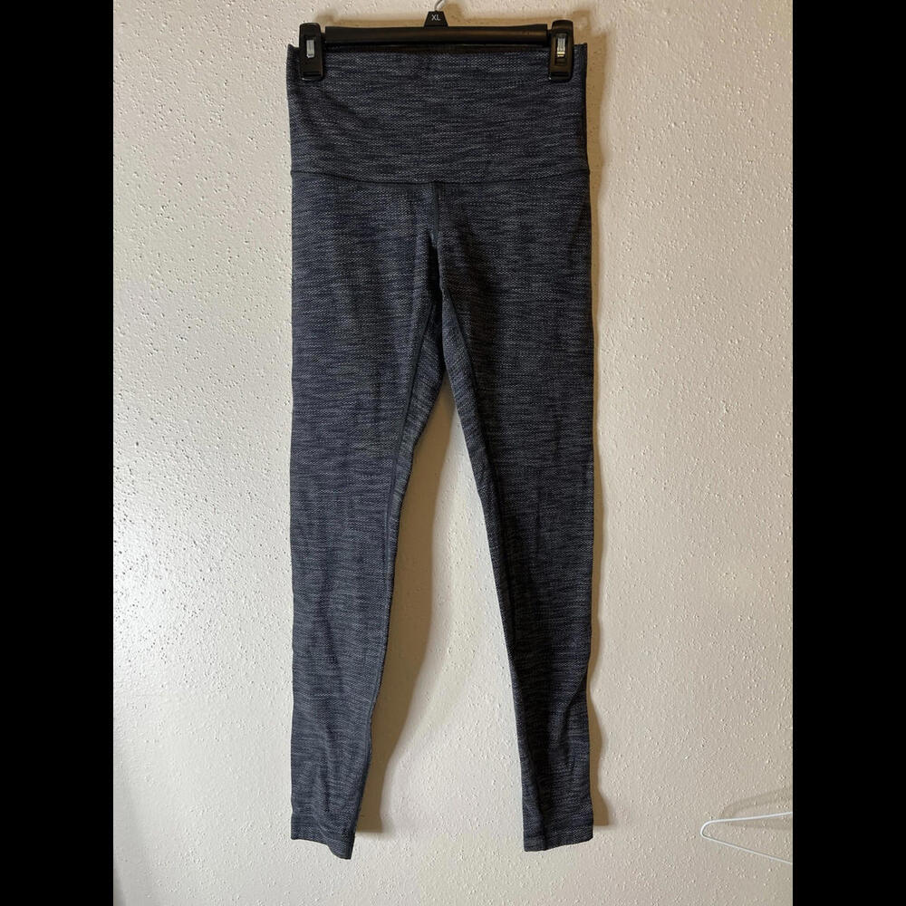Lululemon Gray Texture Pattern Full Length Wunder… - image 3